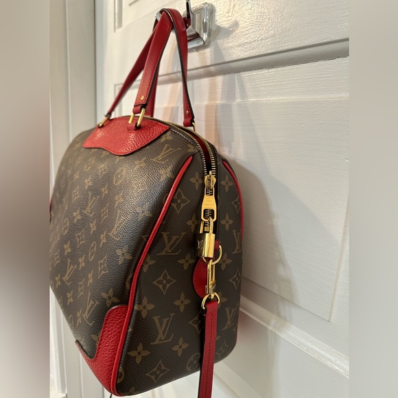 Louis Vuitton Monogram Canvas and Red Leather Bag - Picture 7 of 8
